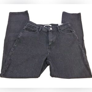 PACSUN WOMENS HIGH RISE BLACK MOM JEANS SIZE 25 NWT